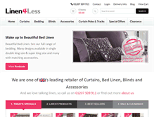 Tablet Screenshot of linen4less.co.uk